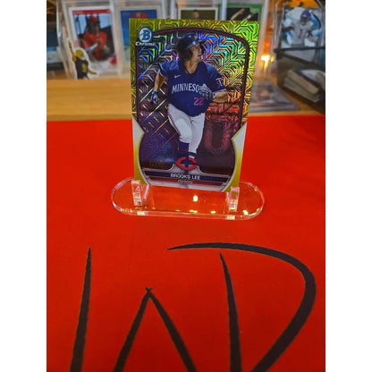 Brooks Lee /75 #BCP 31 Yellow Mojo Refractor (RC) 2023 Bowman Chrome Prospects