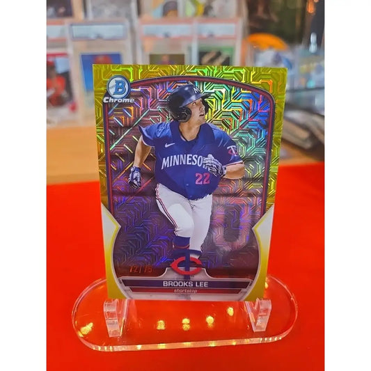 Brooks Lee /75 #BCP 31 Yellow Mojo Refractor (RC) 2023 Bowman Chrome Prospects
