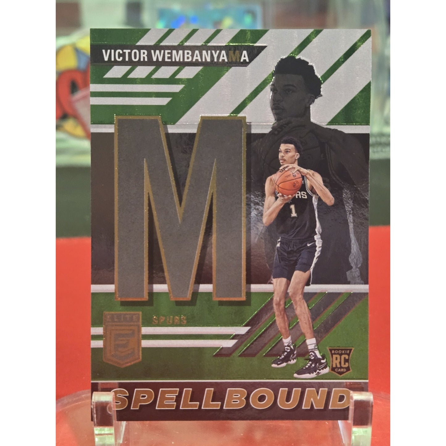 Victor Wembanyama /75 RC Spellbound Green 2023-24 Panini Donruss Elite