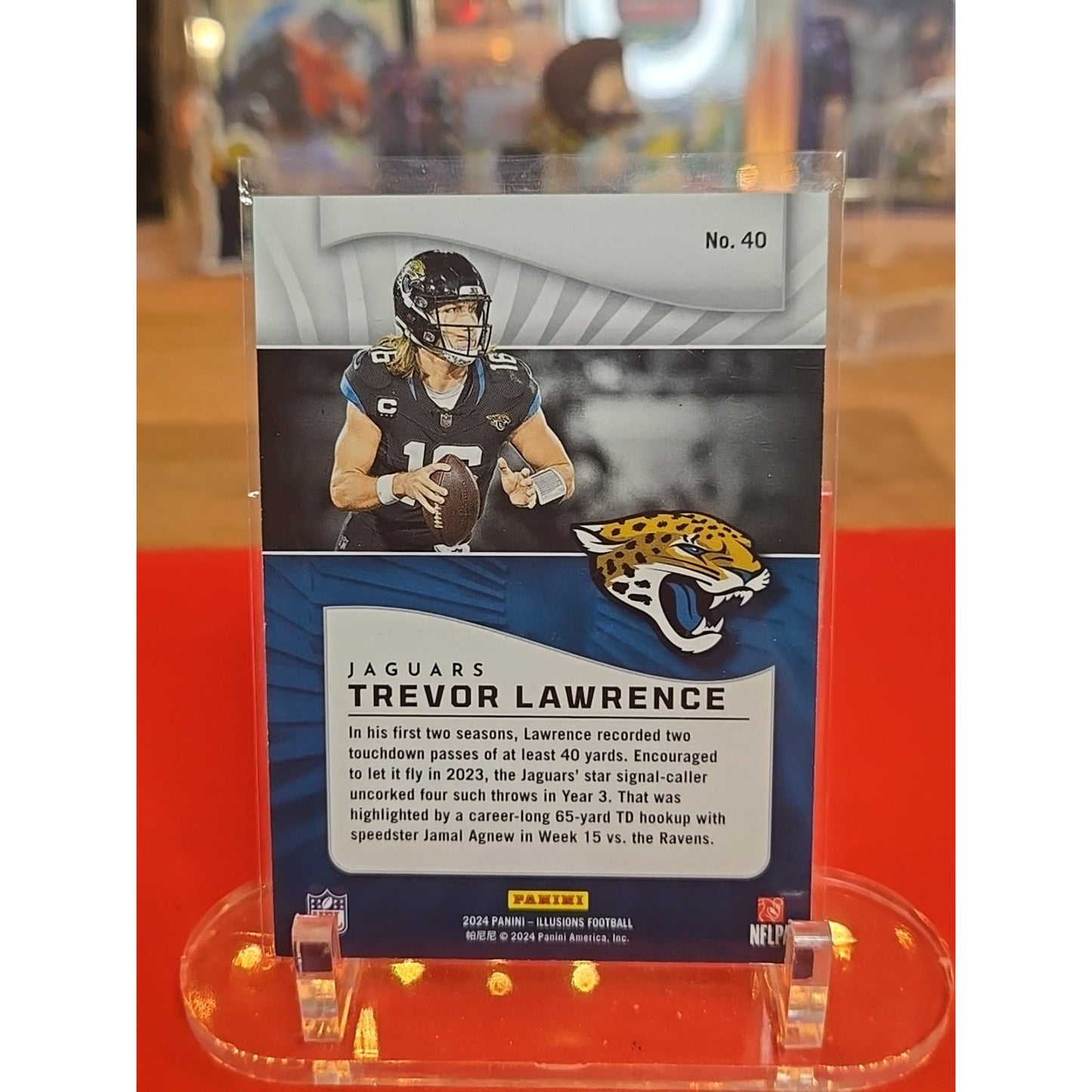 Trevor Lawrence 2024 Panini Illusions #40 Trophy Collection Diamond /50