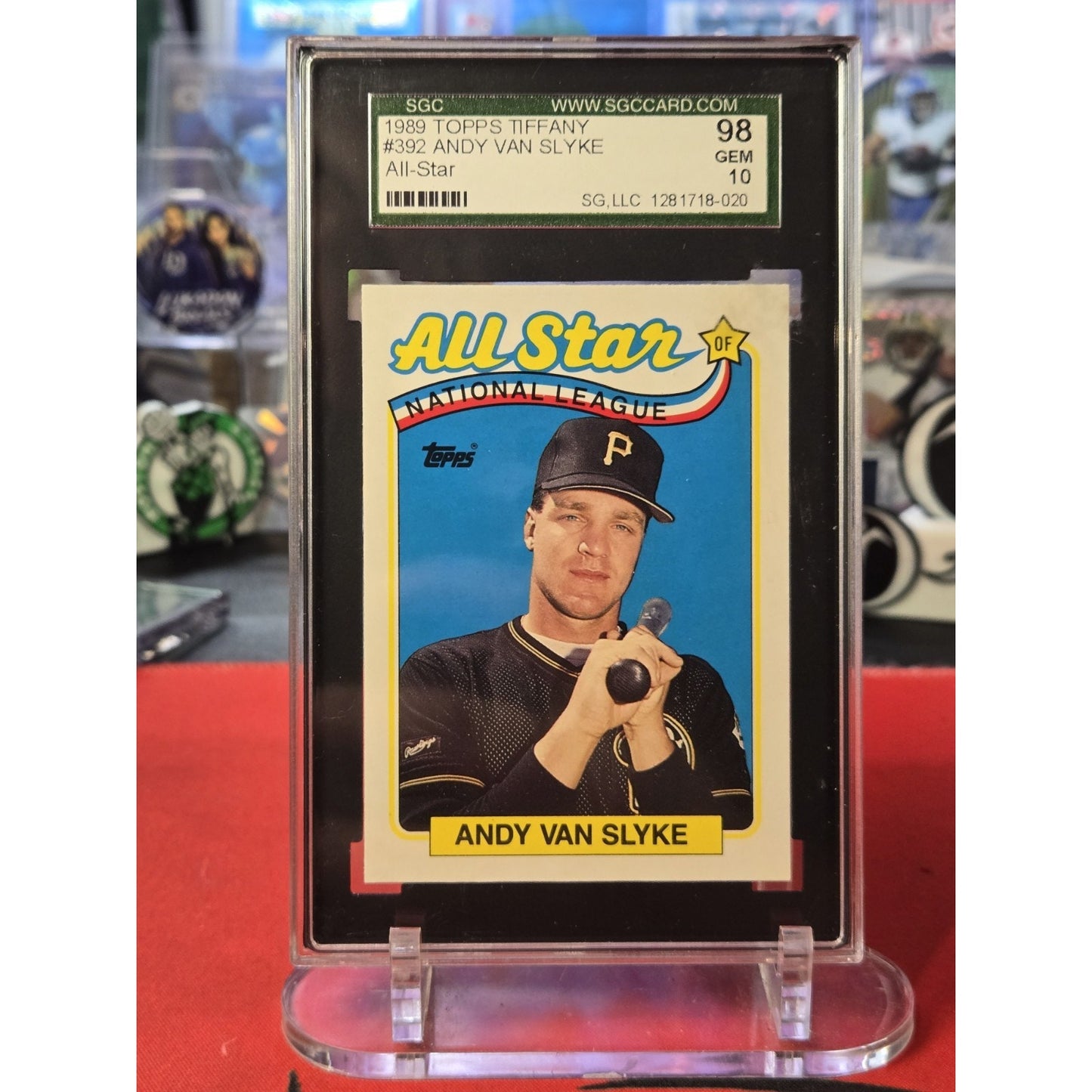 Andy Van Slyke SGC 10 1989 Topps - All-Star #392 Collector's Edition (Tiffany)