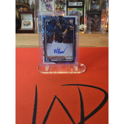Will Bush /299 Auto 2024 Bowman Chrome Prospect #CPA-WB Speckle