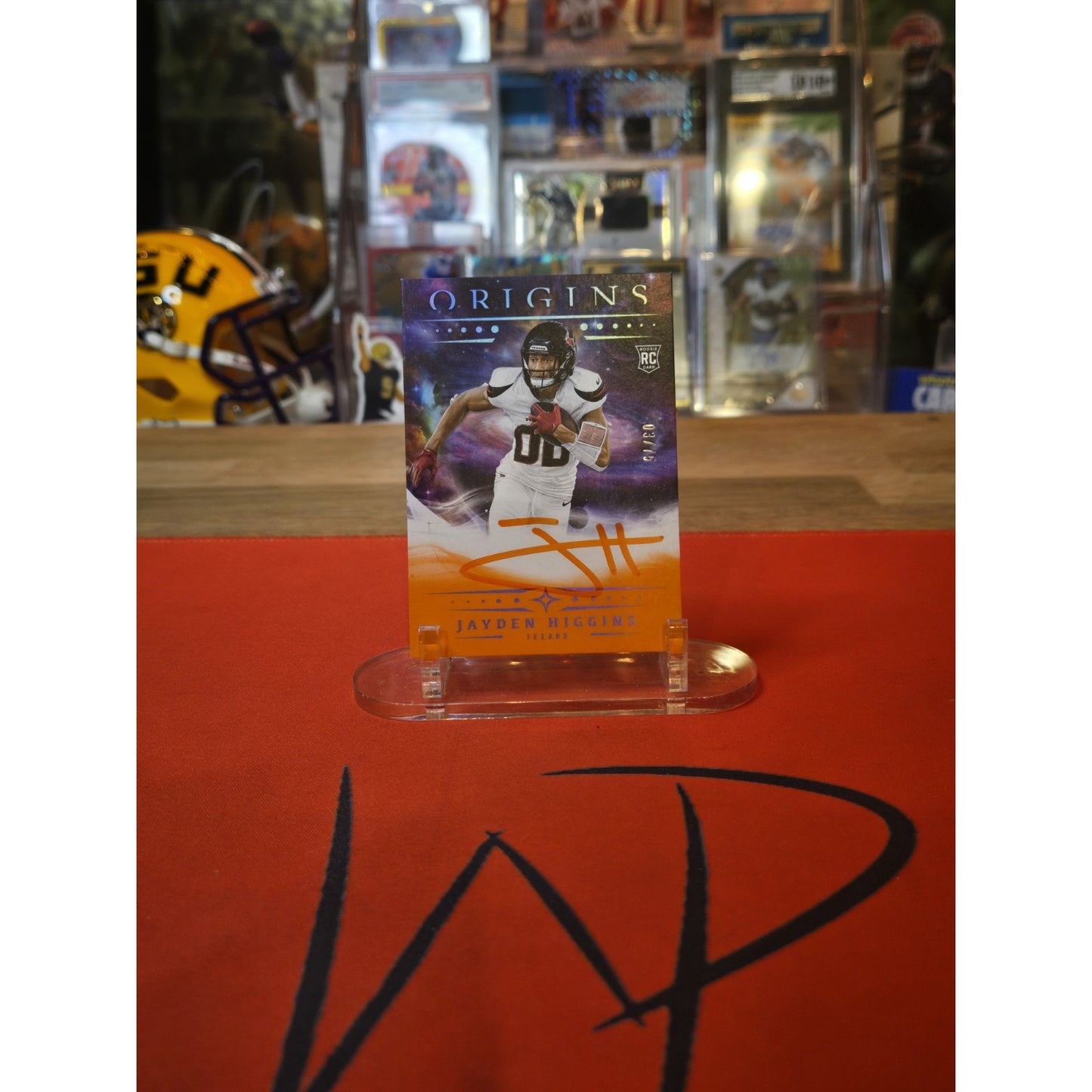 2025 Origins Jayden Higgins On Card Auto Orange Ink 22/75