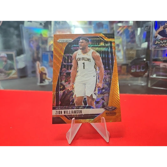 Zion Williamson 2024-25 Panini Prizm Orange Wave SP /60 #10 Pelicans