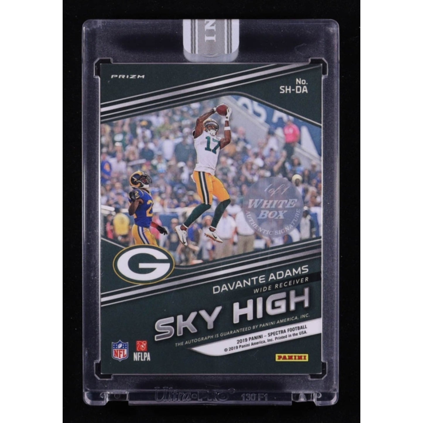 Davante Adams 1/1 Auto 2019 Panini Spectra - Sky High Signatures #SH-DA