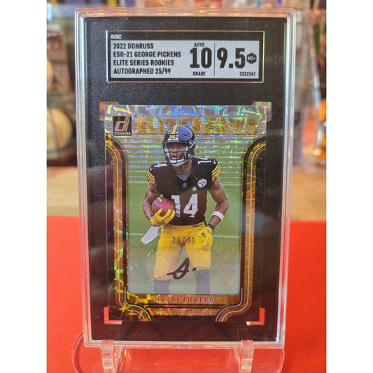 2022 Donruss Elite Series Rookies George Pickens Auto RC /99 RC #ESR-21 Steelers
