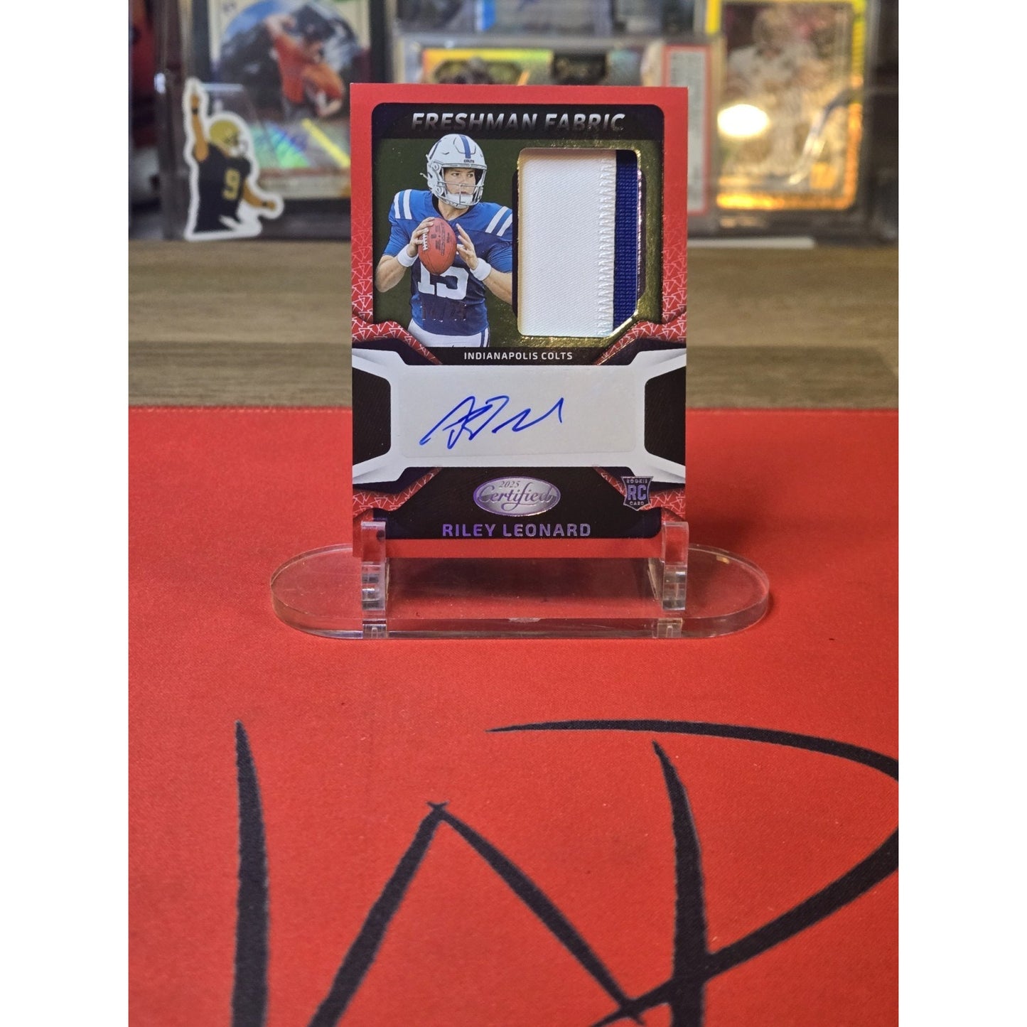 Riley Leonard /25- 2025 Panini Certified Freshman Fabric Rookie Patch Auto