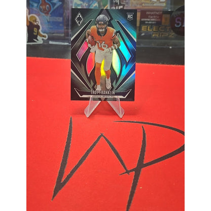 2024 Panini Football Phoenix Troy Franklin Teal Fade /72 #244 RC Denver Broncos