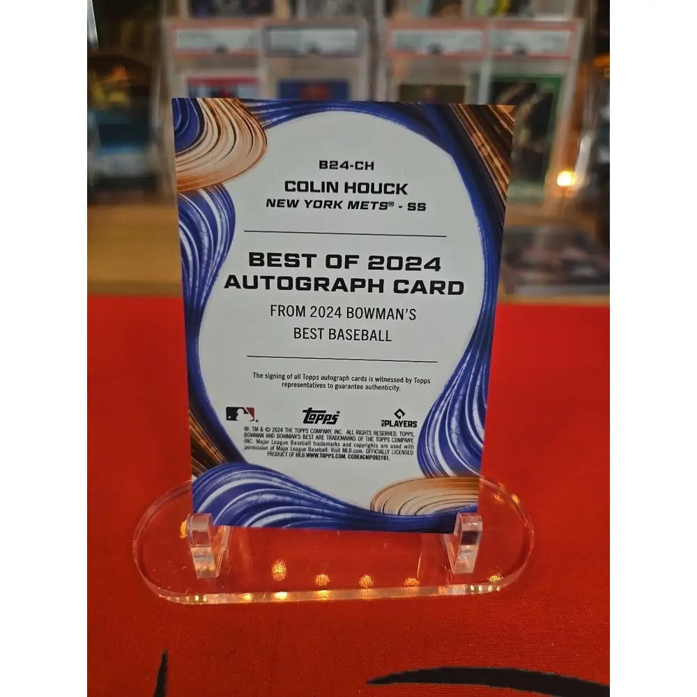 Colin Houck /50 Gold Mini Diamond 2024 Bowman’s Best Best of 2024 Autographs