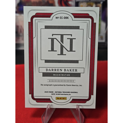 Darren Baker Auto /25 Rc 2025 National Treasures Ecklar's Choice Signatures