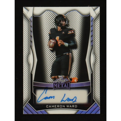 Cam Ward /75 Auto 2025 Leaf Metal Prizmatic White RC #37