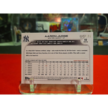 2022 Topps Series 1 1st Edition - Aaron Judge #99 Green /150