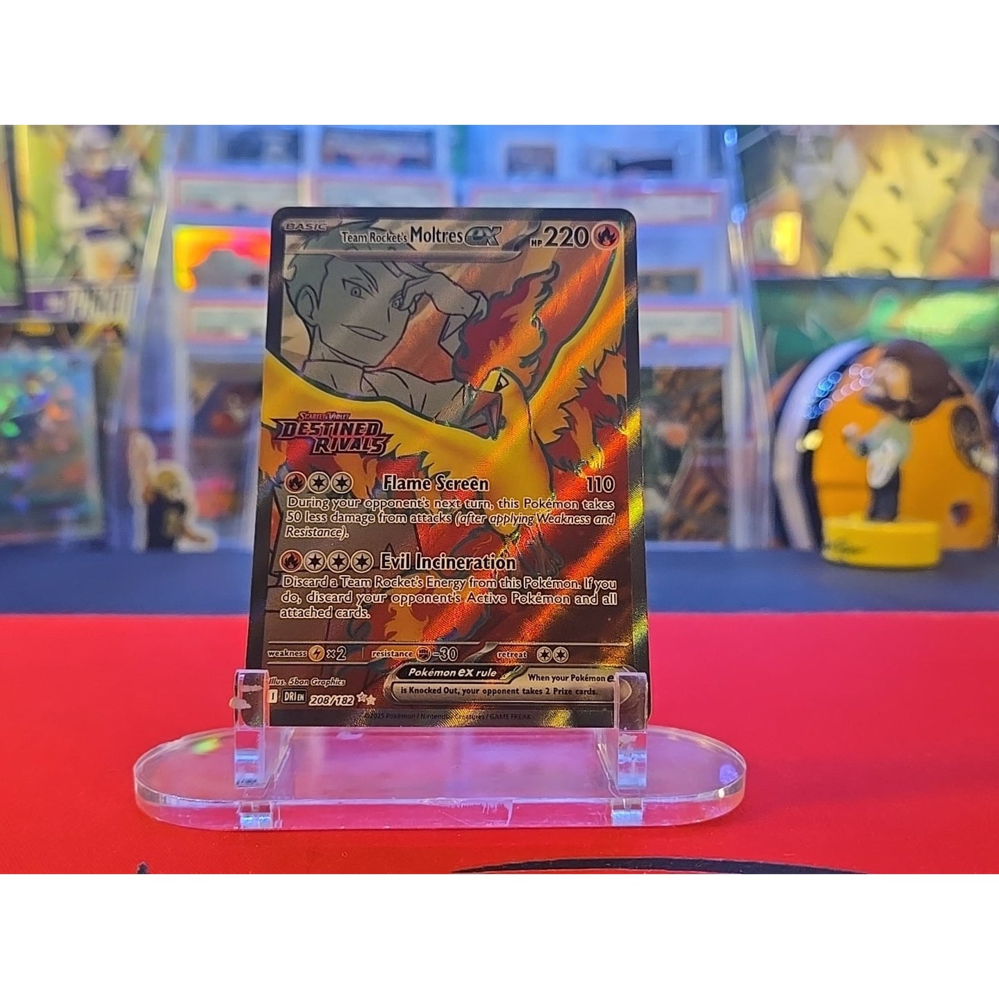 Team Rocket's Moltres ex 208/182 Sv10: Destined Rivals Holo