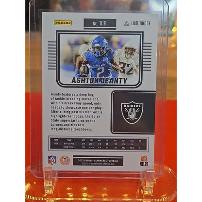 Ashton Jeanty 2025 Panini Luminance - Rookies #108 Gold /299 (RC)