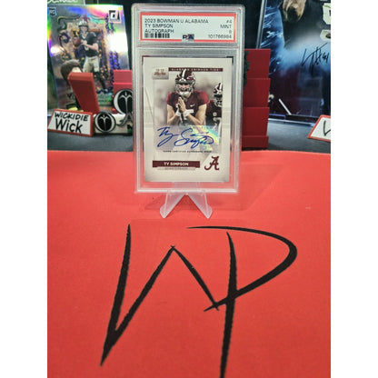 Ty Simpson Auto 2023 Bowman University Alabama Crimson Tide - #4