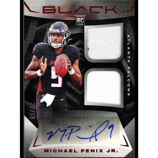 Materials Michael Penix Jr. /50 RPA 2024 Panini Black - Rookie Signature #RSM-1