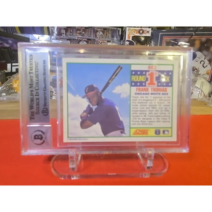 Frank Thomas Rookie Auto Beckett Graded 10 1990 Score #663 RC BGS 10