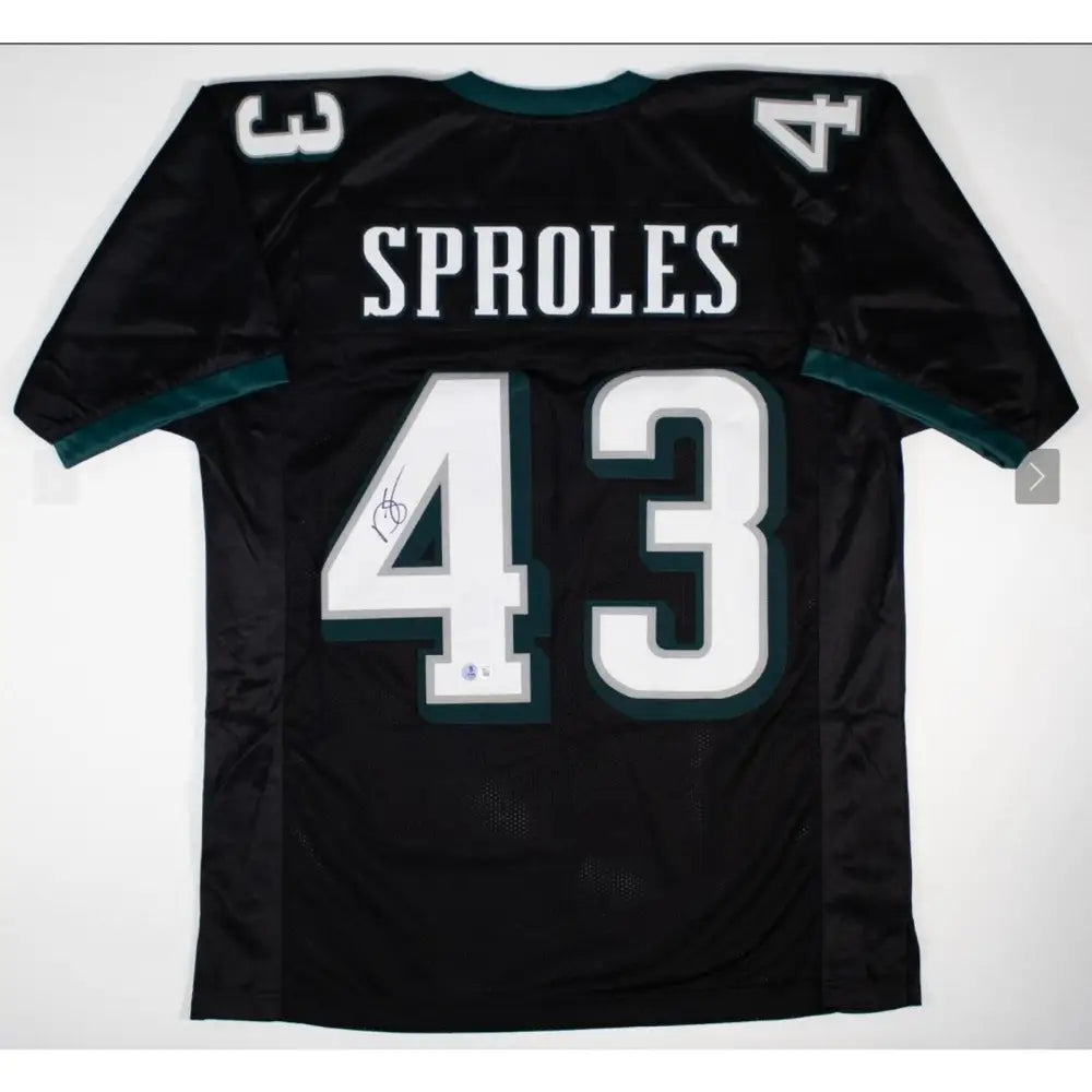 Darren Sproles Signed Philadelphia Black Football Jersey (Beckett)
