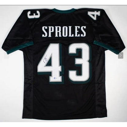 Darren Sproles Signed Philadelphia Black Football Jersey (Beckett)