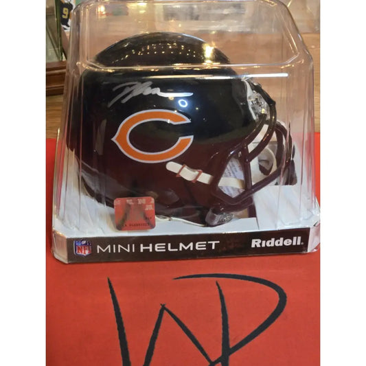 DEANDRE SWIFT CHICAGO BEARS SIGNED SPEED Mini Helmet JSA Witness COA Autographed Helmet