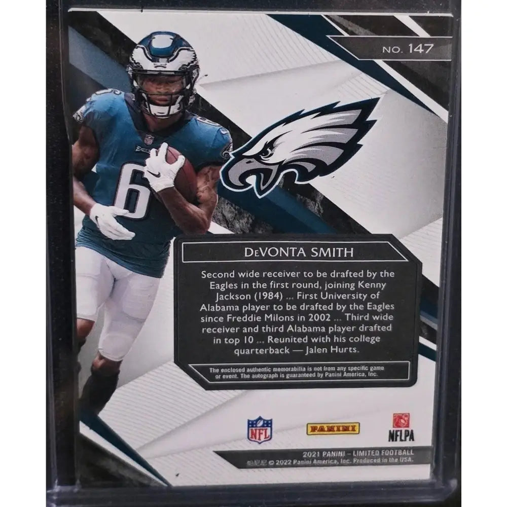 Devonta Smith /25 2021 Panini Limited RPA Variation Spotlight Emerald #147...