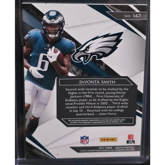 Devonta Smith /25 2021 Panini Limited RPA Variation Spotlight Emerald #147...