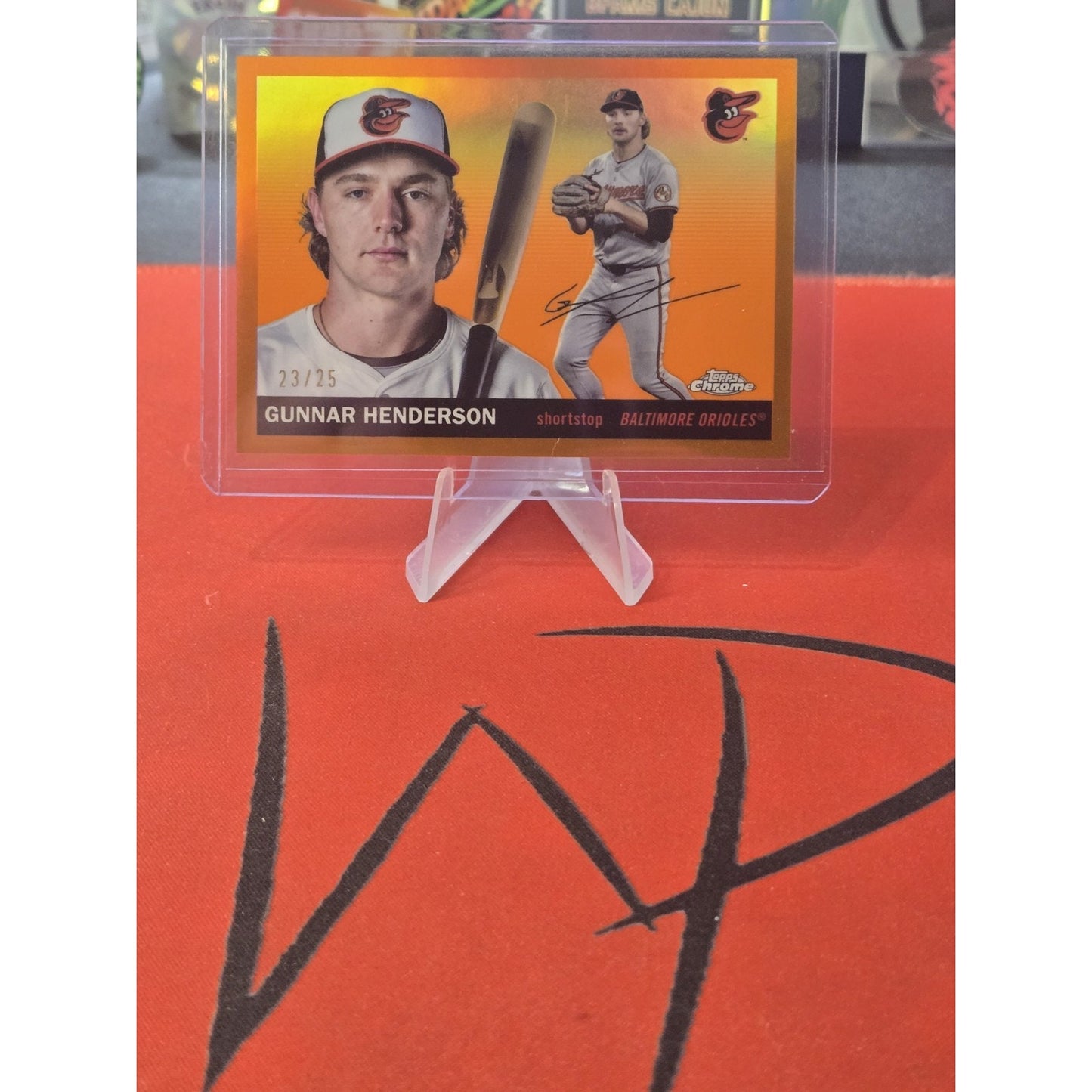 Gunnar Henderson /25 Orange Color Match Topps 2023 Chrome Platinum #50