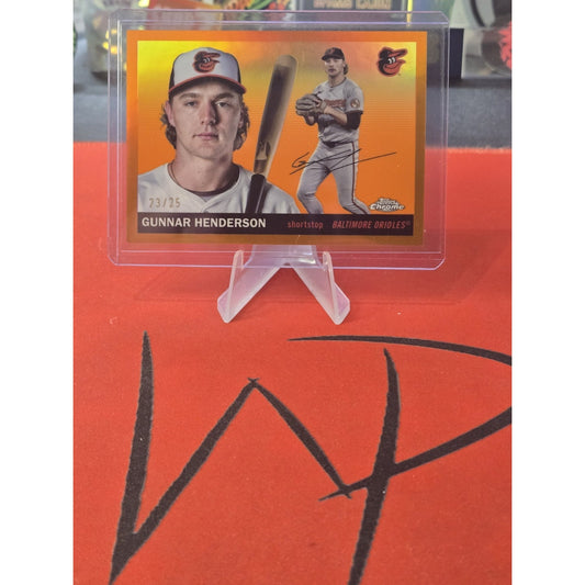 Gunnar Henderson /25 Orange Color Match Topps 2023 Chrome Platinum #50