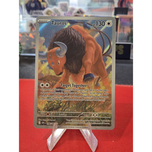 Pokemon Chaos Rising Tauros Illustration Rare 096/86