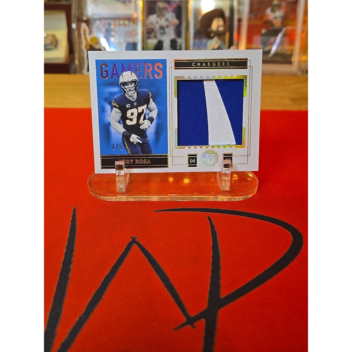 Joey Bosa /5 Jumbo Jerseys 2021 Panini Gamers #GJ-JB Pearl (MEM)