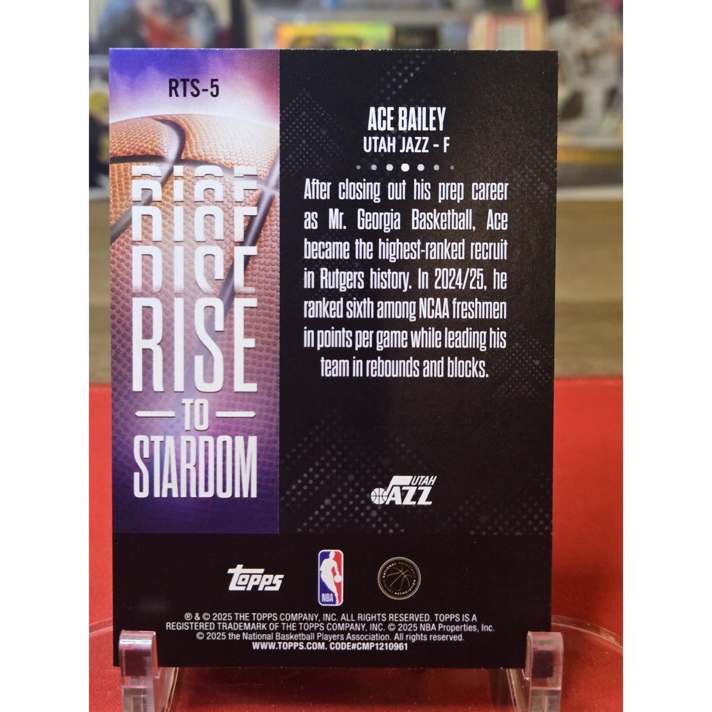 2025-26 Topps - Rise to Stardom Ace Bailey #RTS-5 (RC)