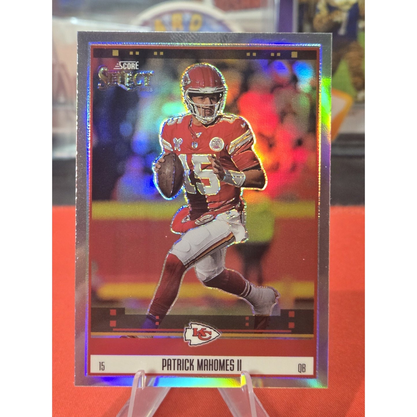 2025 Panini Select Score Throwback Silver Holo Prizm SP Patrick Mahomes II (KC)