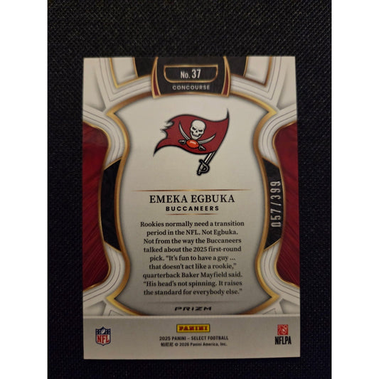 Emeka Egbuka /399 Rc 2025 Panini Select- Tri-Color Prizm