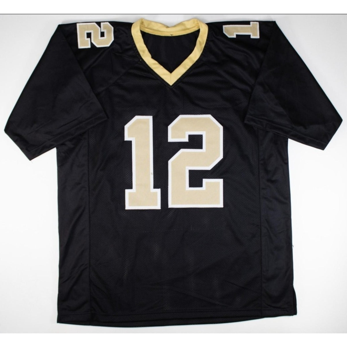 Chris Olave Autographed XL Black Custom Jersey - Beckett Witnessed