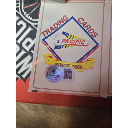 Nolan Ryan autographed Uncut Sheet Of 1991 Pacific Cards Beckett Authenticated