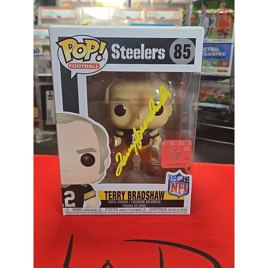 Terry Bradshaw Signed Autograph #85 Steelers Funko Pop Vinyl Figurine Beckett