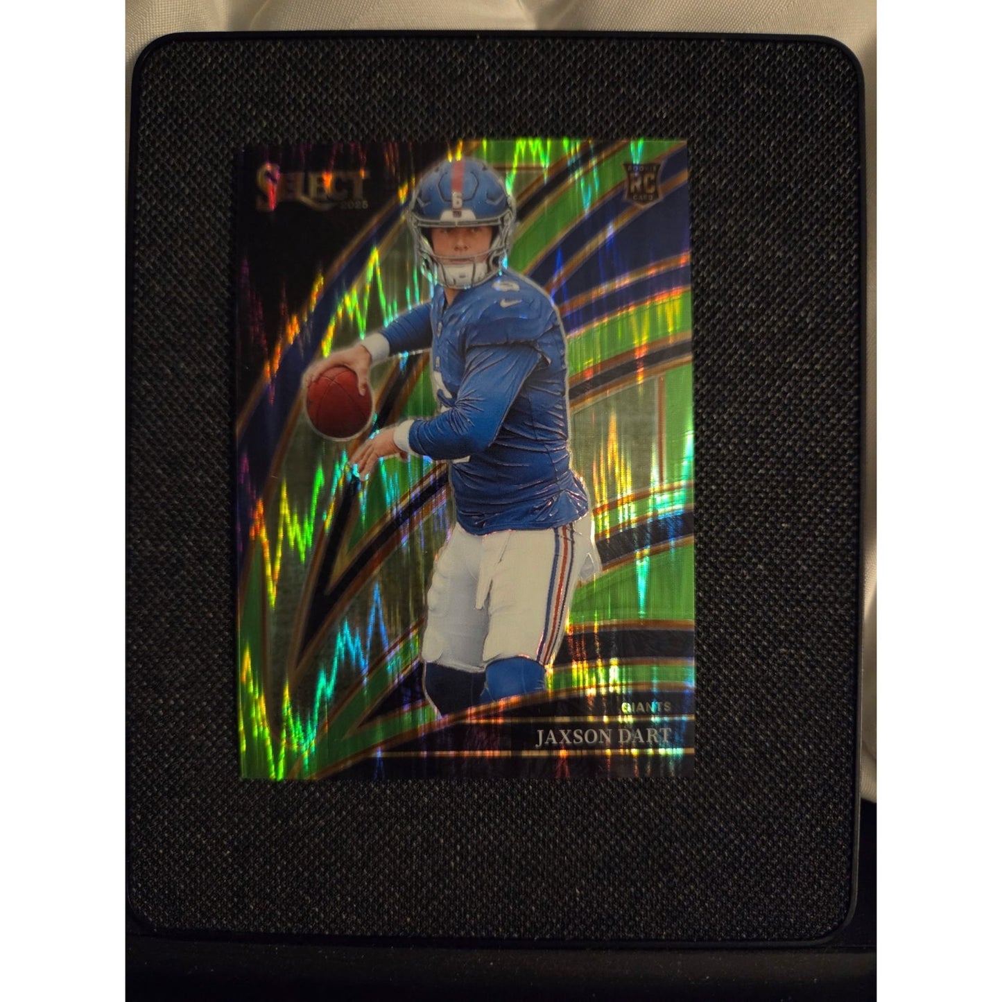2025 Select Jaxson Dart RC Club Level Neon Green Shock #/699 Giants