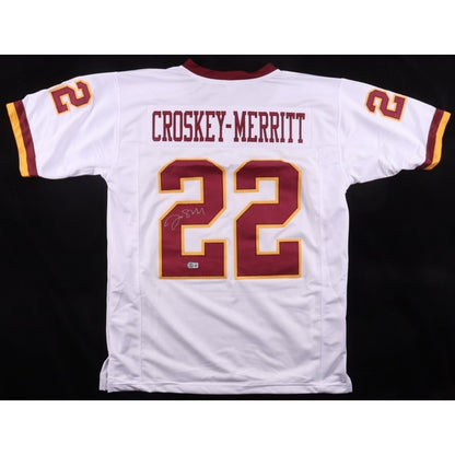 Jacory Croskey-Merritt Autographed Custom Jersey Beckett Washington Commanders