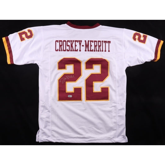 Jacory Croskey-Merritt Autographed Custom Jersey Beckett Washington Commanders