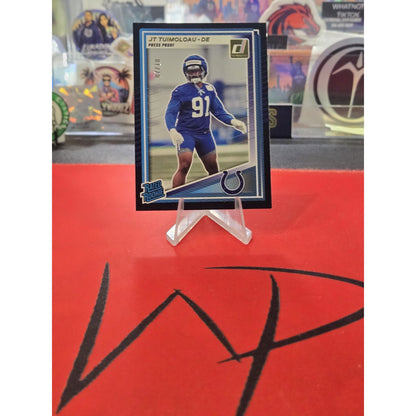 JT Tuimoloau /10 Black Rc 2025 Panini Donruss Rated Rookie #398 Press Proof