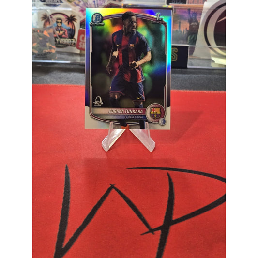 2025-26 Topps Chome UEFA Ebrima Tunkara 1st Bowman Refractor FC Barcelona #BU-ET