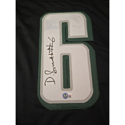 Devonta Smith Autographed Custom Black And Green Jersey Beckett