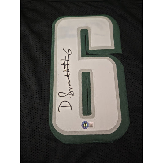 Devonta Smith Autographed Custom Black And Green Jersey Beckett