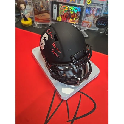 DEVONTA SMITH SIGNED ALABAMA ECLIPSE SPEED MINI HELMET W/ HEISMAN 2020 Beckett