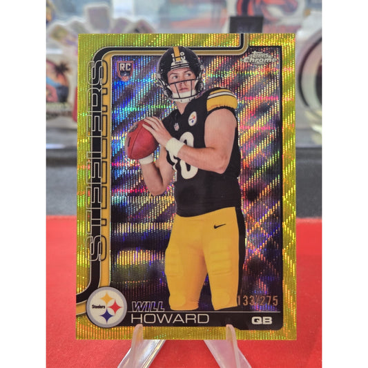 Will Howard /275 RC 2025 Topps Chrome Yellow Wave Refractor #321 Color Match