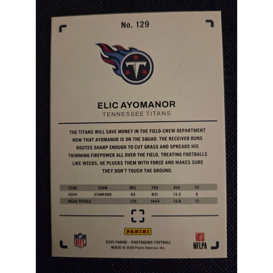 Elic Ayomanor 7/7 Rc 2025 Panini Photogenic Tennessee Titans