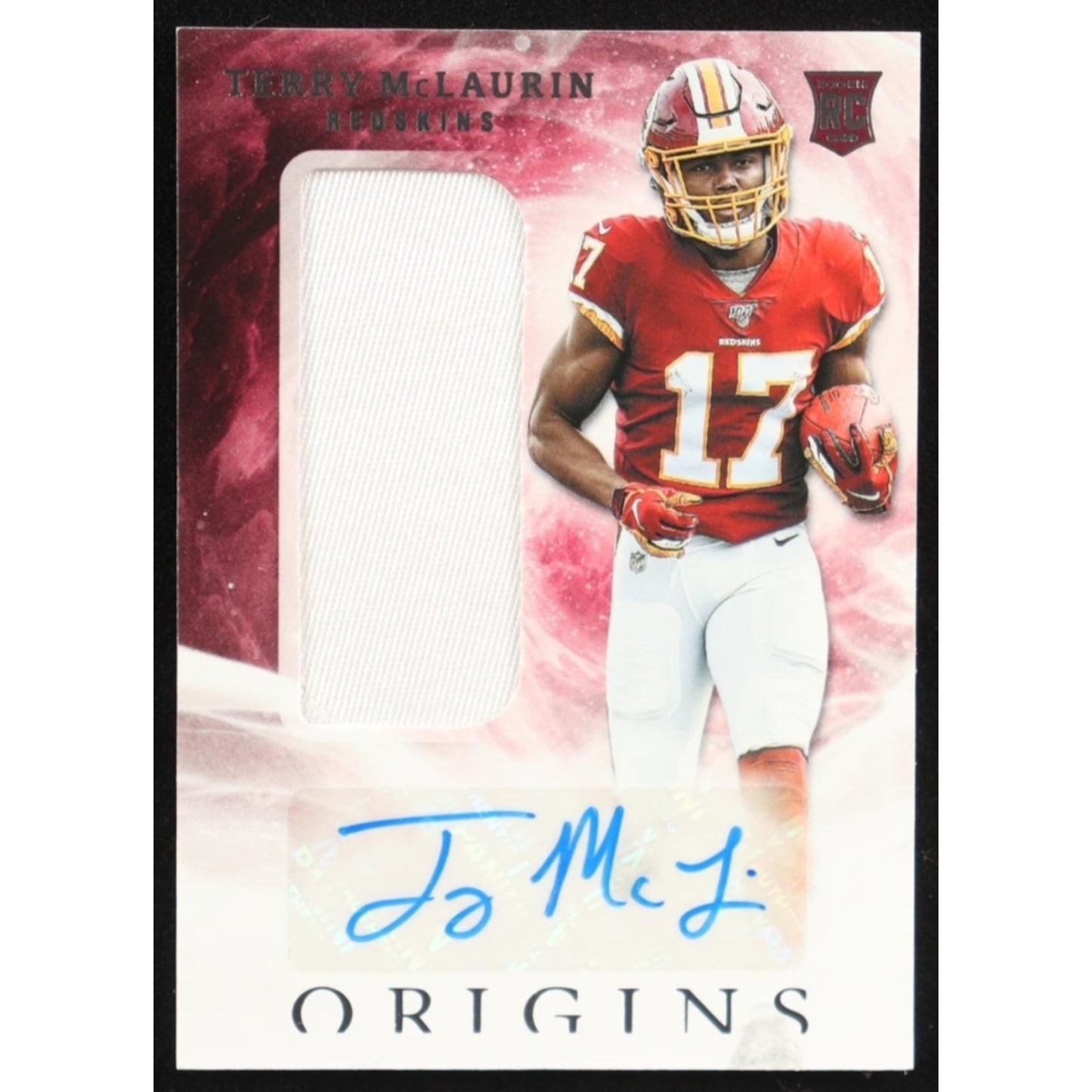 2019 Panini Origins Terry McLaurin #137 RPA Rookie Jumbo Patch Auto RC