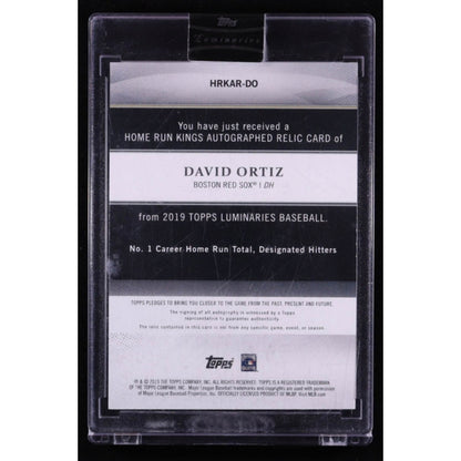 David Ortiz /15 Home Run Total 2019 Topps Luminaries Home Run Kings Autographs