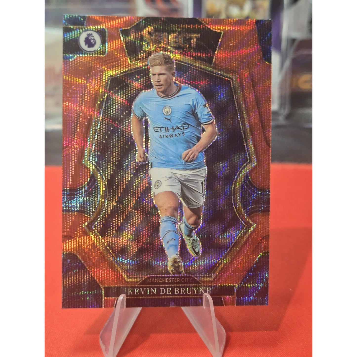 2022 Panini Select EPL Tmall Red Wave Mezzanine #117 Kevin De Bruyne