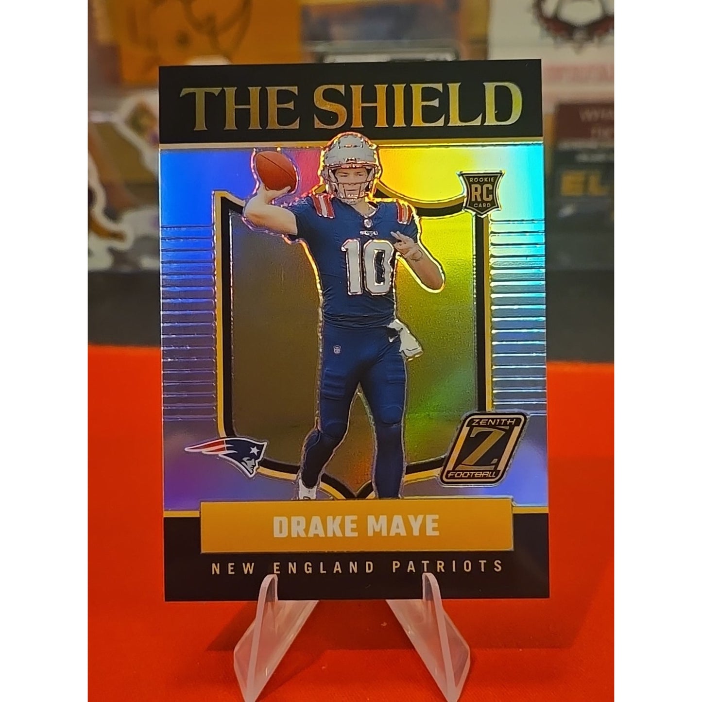 Drake Maye RC Case Hit 2024 Panini Zenith The Shield Silver Prizm Holo
